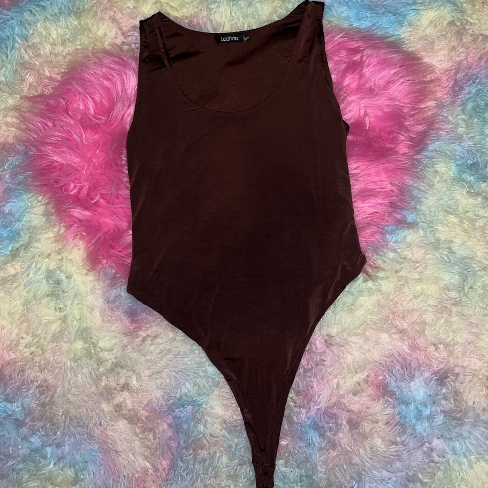 BOOHOO brown tank bodysuit size US 12